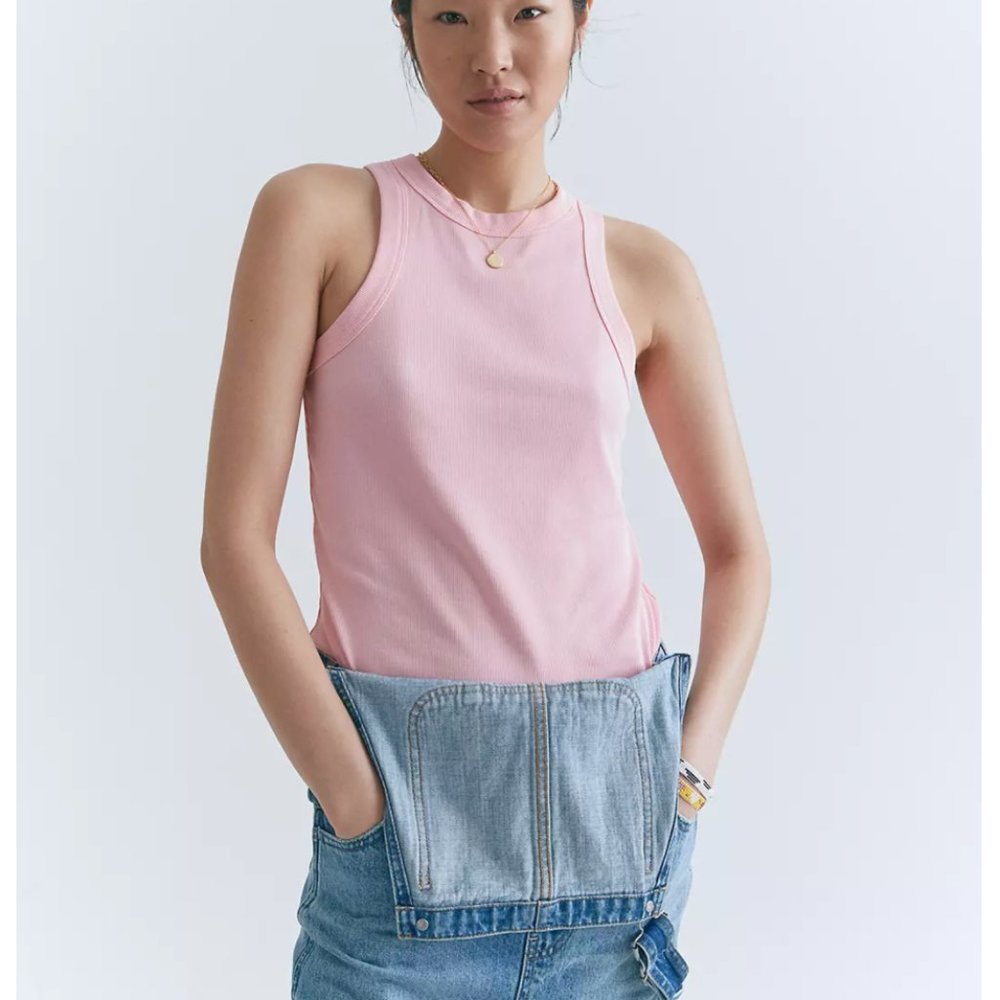 Cream Brightside Tank Top - Madewell - High-Neck Muscle Tank